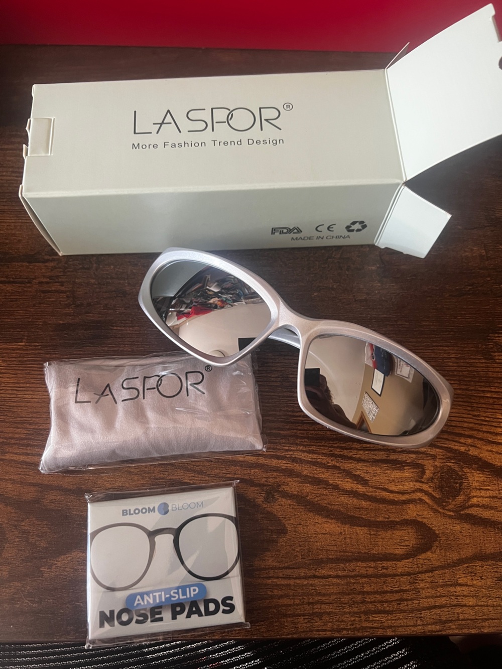 Silver Y2K Mirrored Sport Sunglasses